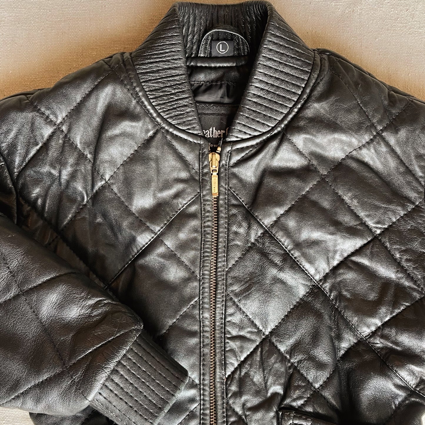 quilted leather jacket| 6 - 8