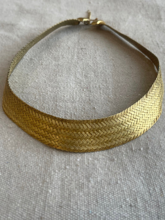 brassy collar necklace