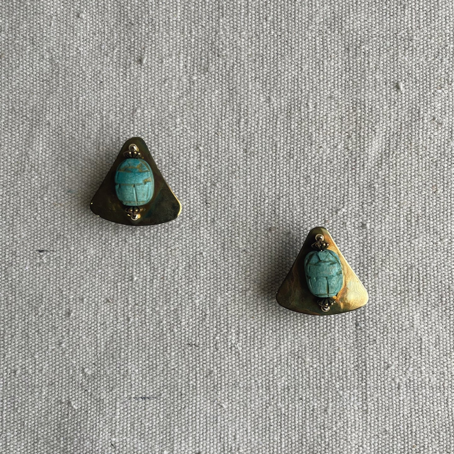 handmade scarab earrings