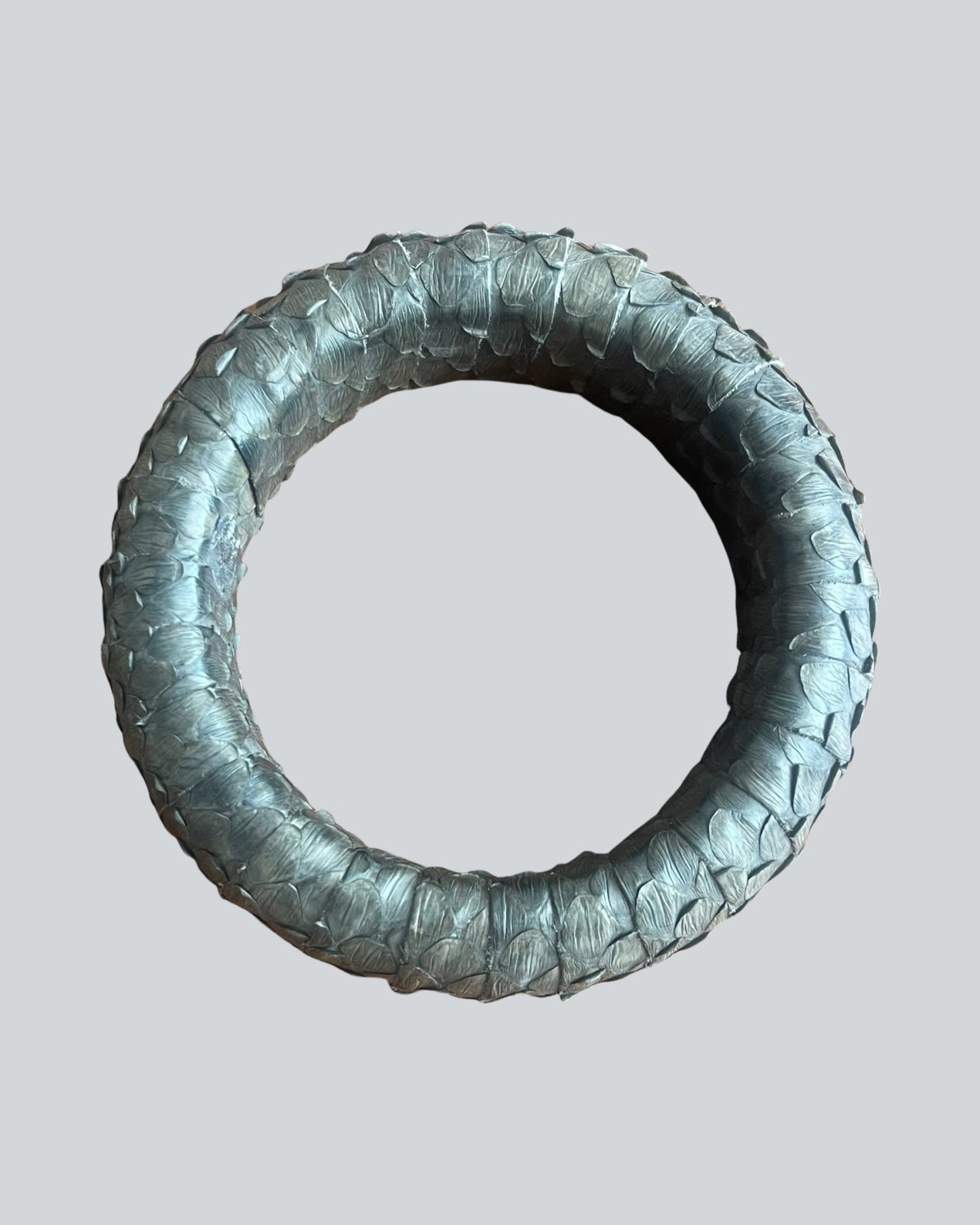 reptile wrapped bangle in grey