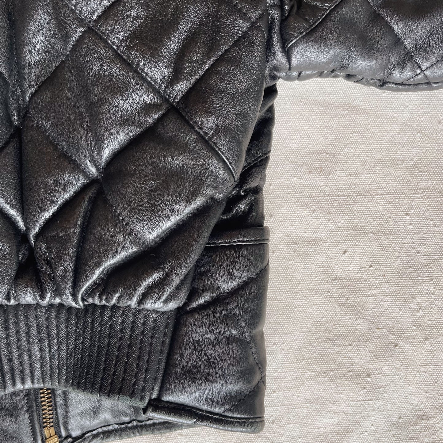quilted leather jacket| 6 - 8