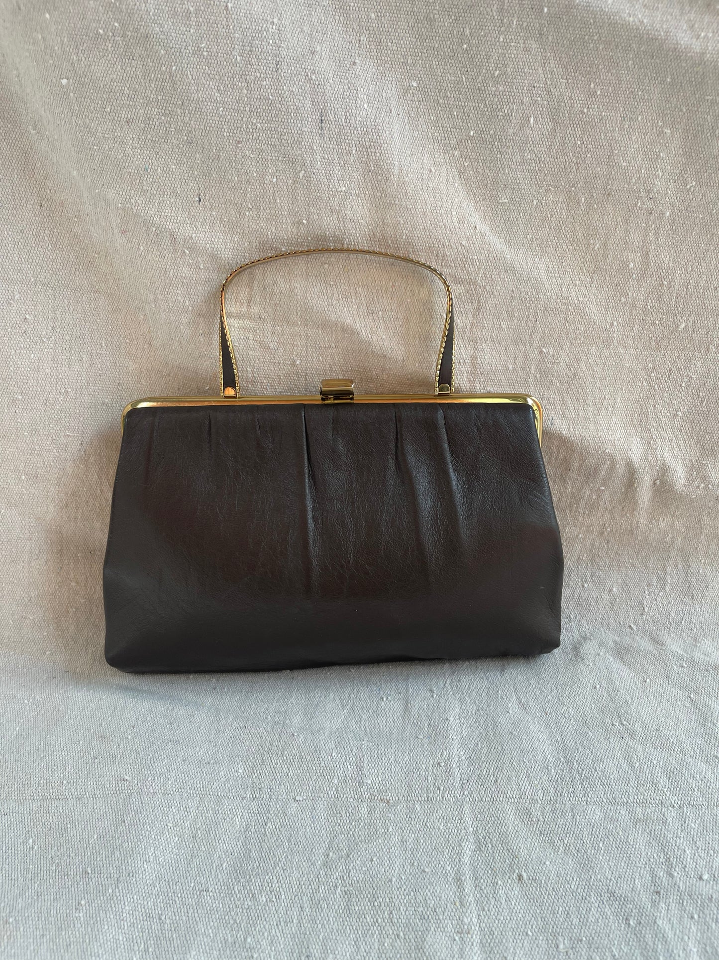 leather handbag, coffee