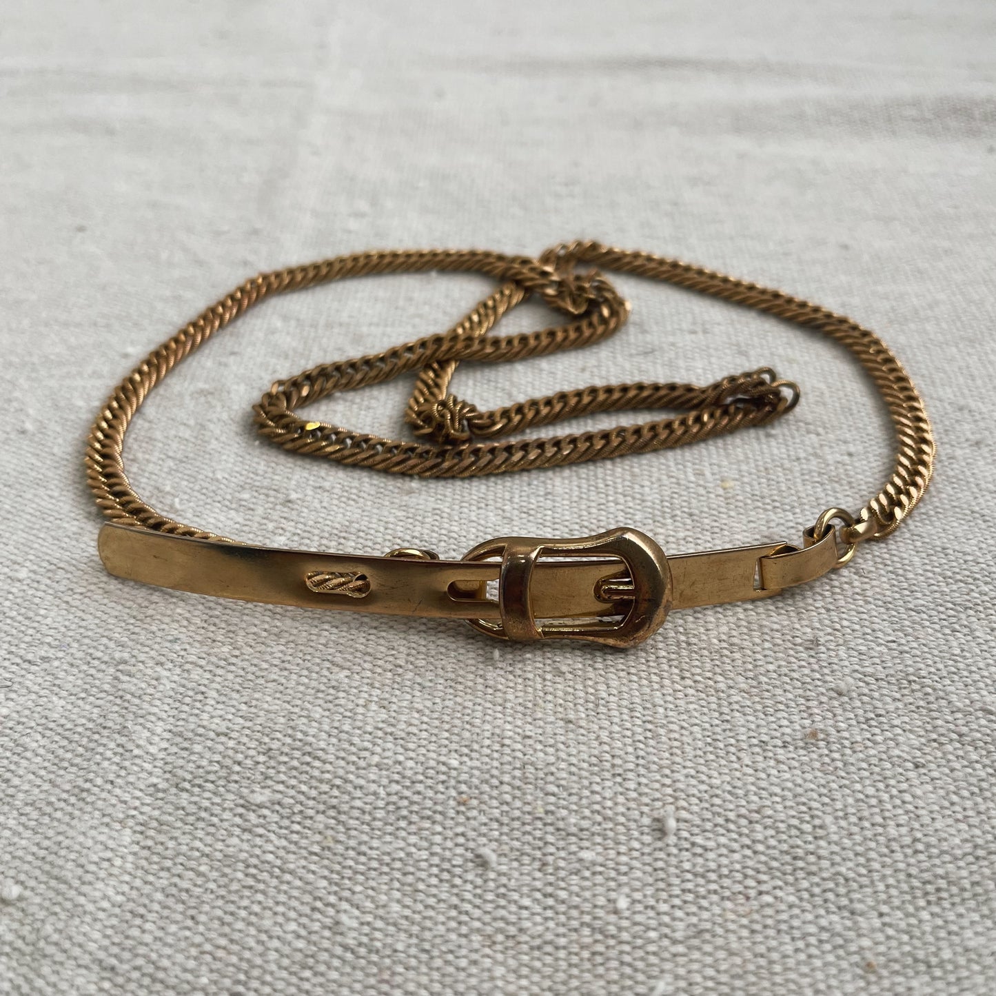 chain belt, golden