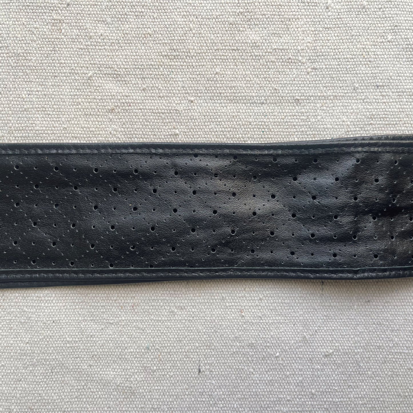 leather sash belt, carbon