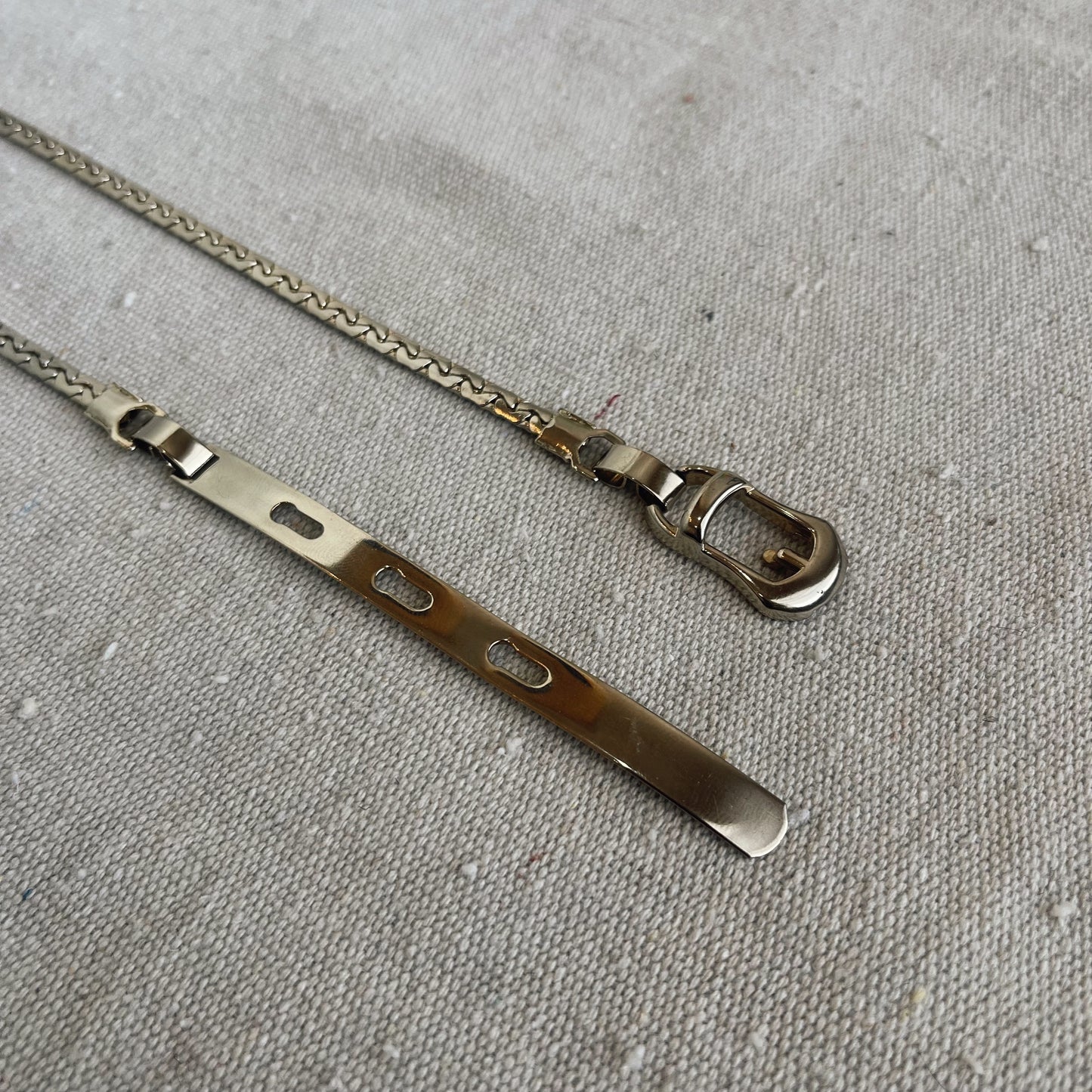 chain belt, silver tone