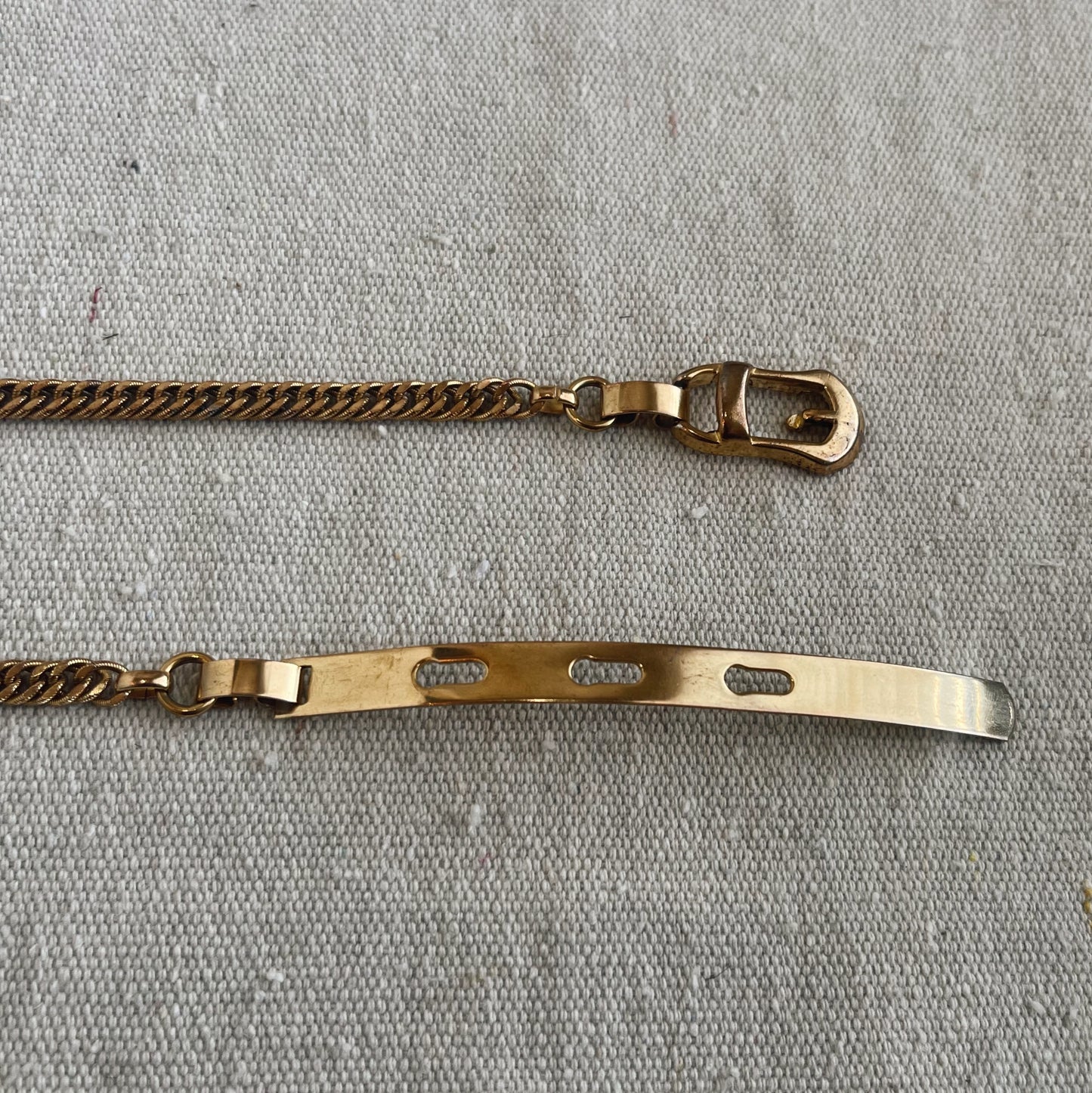 chain belt, golden