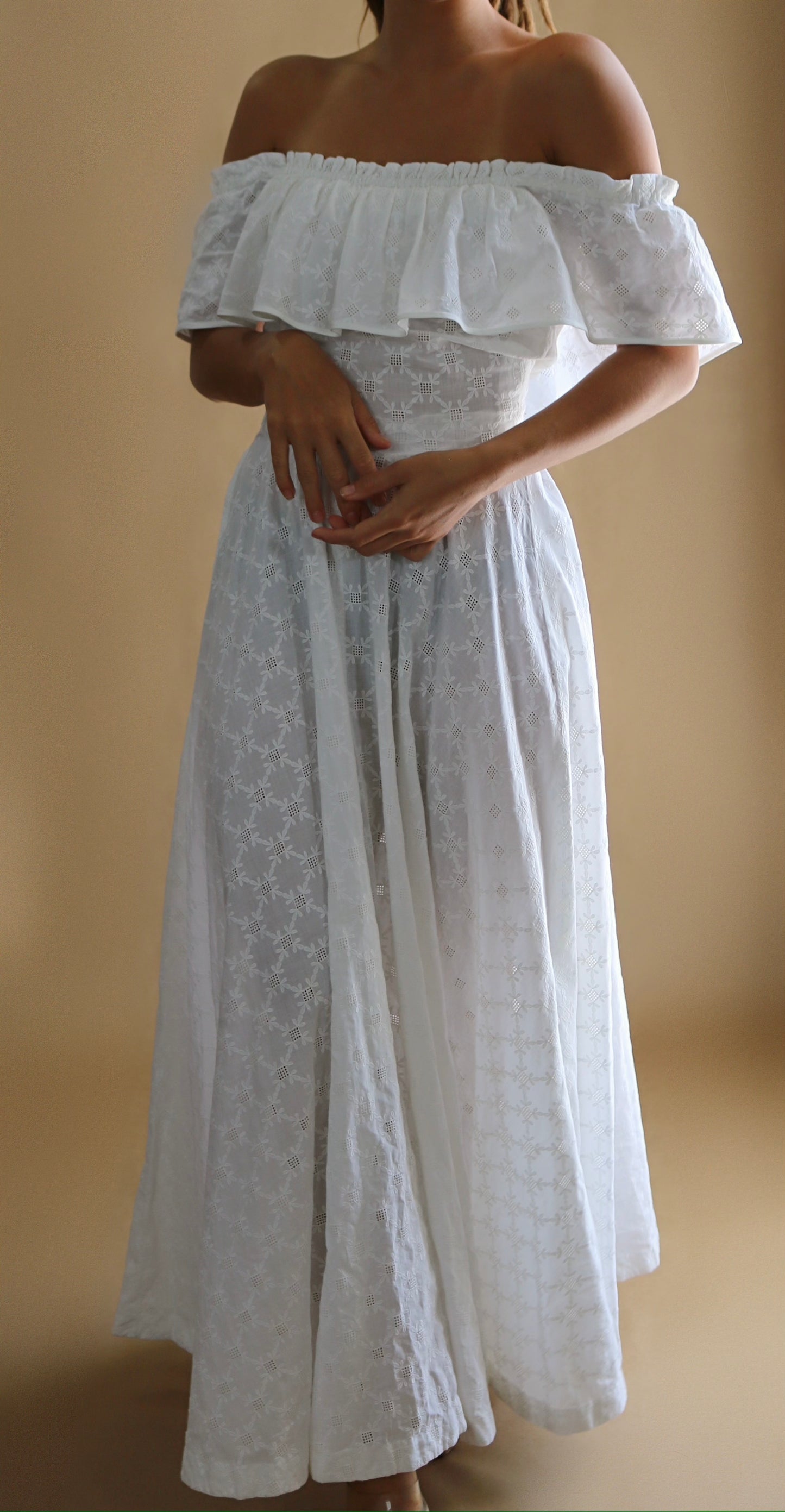 zahra maxi dress, white
